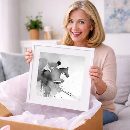 Ethereal Flight - show jumping horse art gift idea for horse lovers