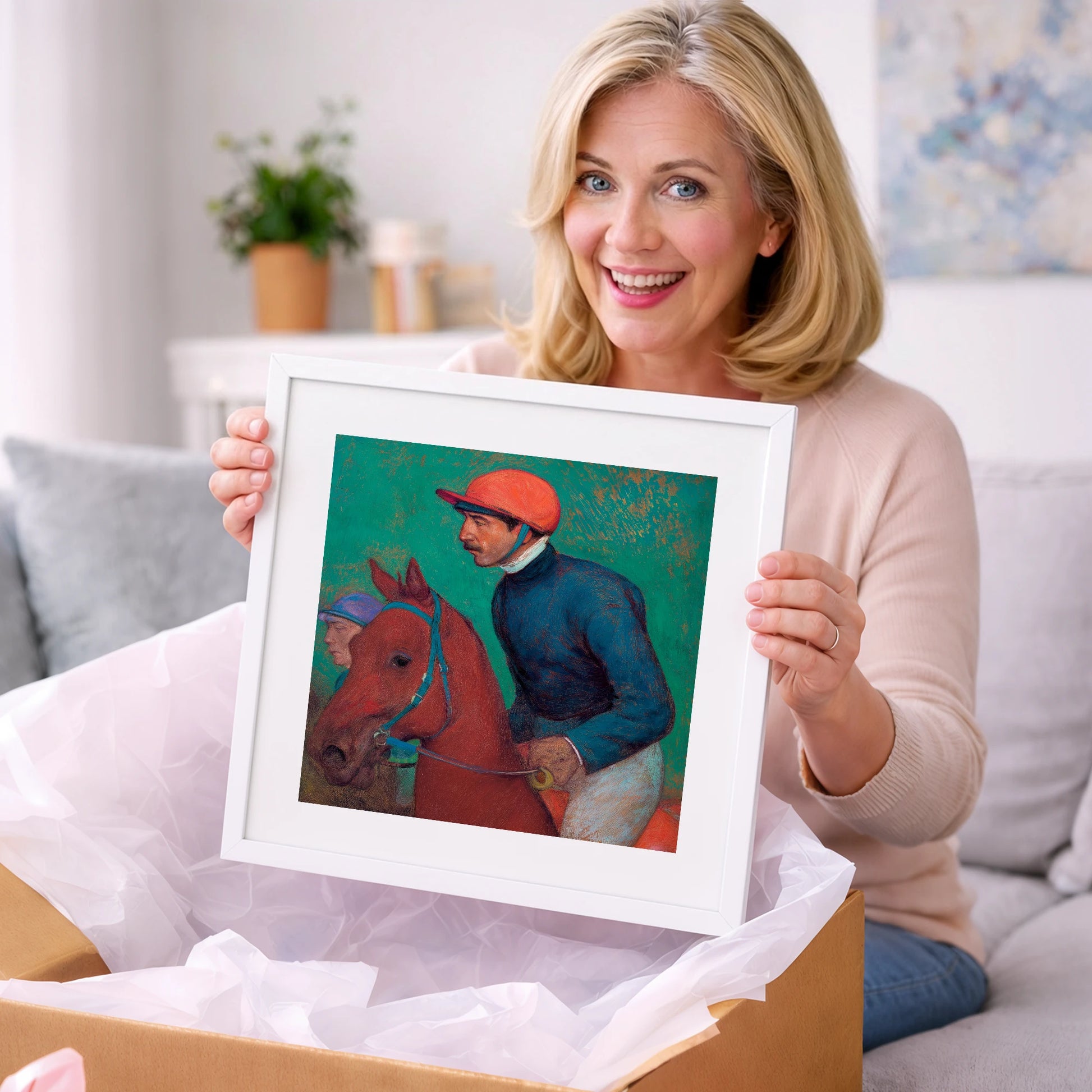 Turf Anticipation - racing horse art gift idea for horse lovers