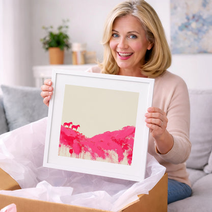 Magenta Ridge - horse landscape art gift idea for horse lovers