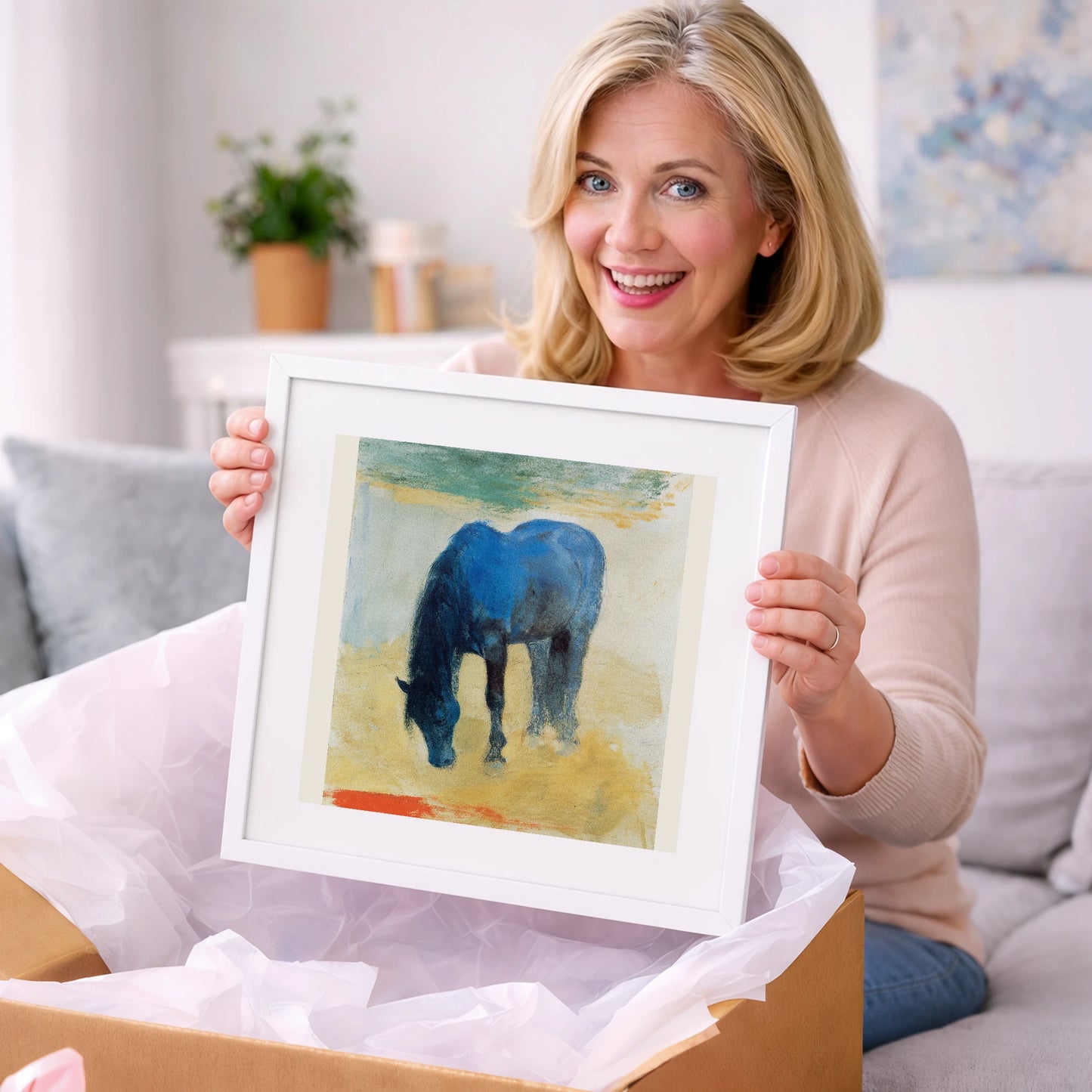 The Cerulean Grazer - horse breed art gift idea for horse lovers