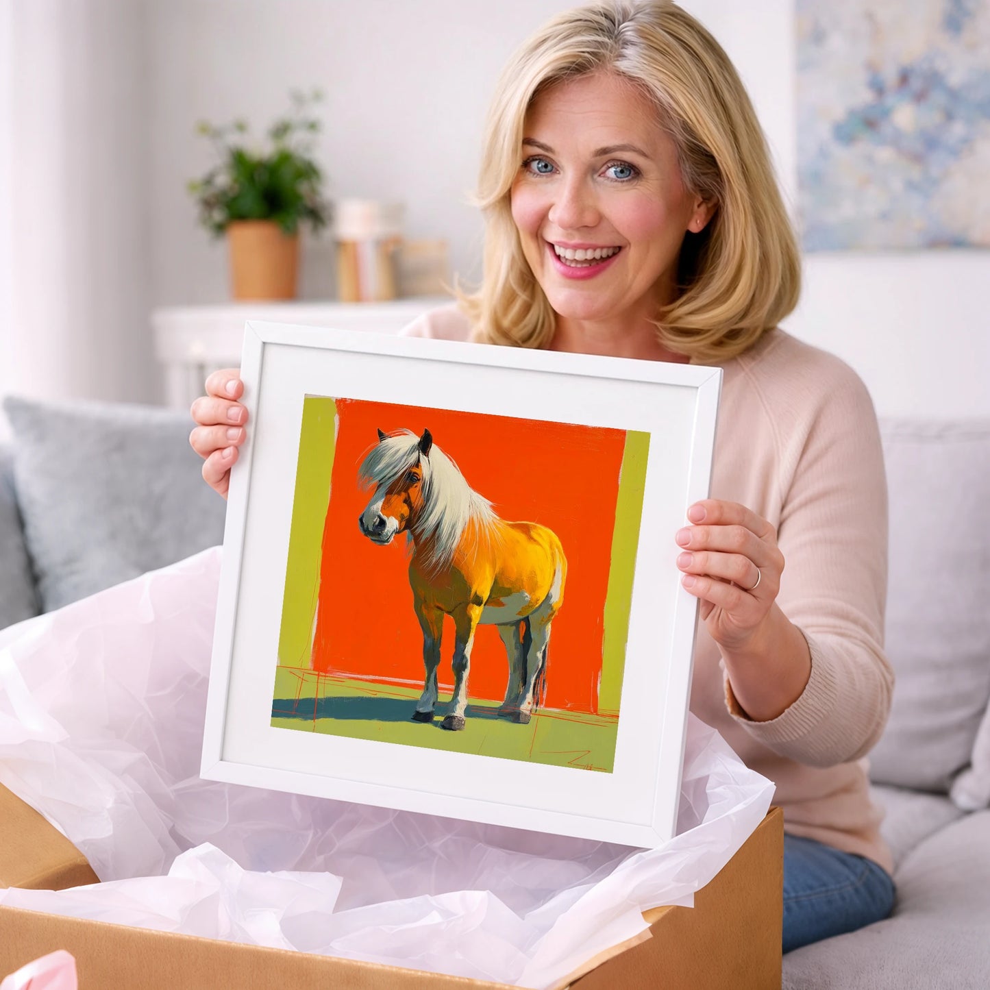 The Golden Haflinger - horse breed art gift idea for horse lovers