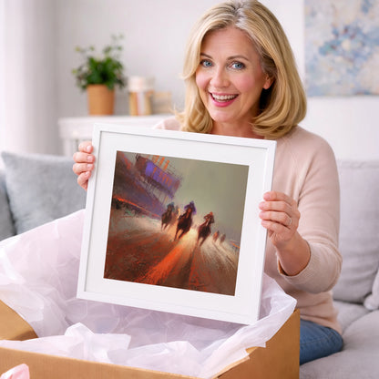 The Final Furlong - racing horse art gift idea for horse lovers