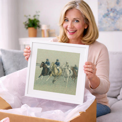 The Classic Field - racing horse art gift idea for horse lovers