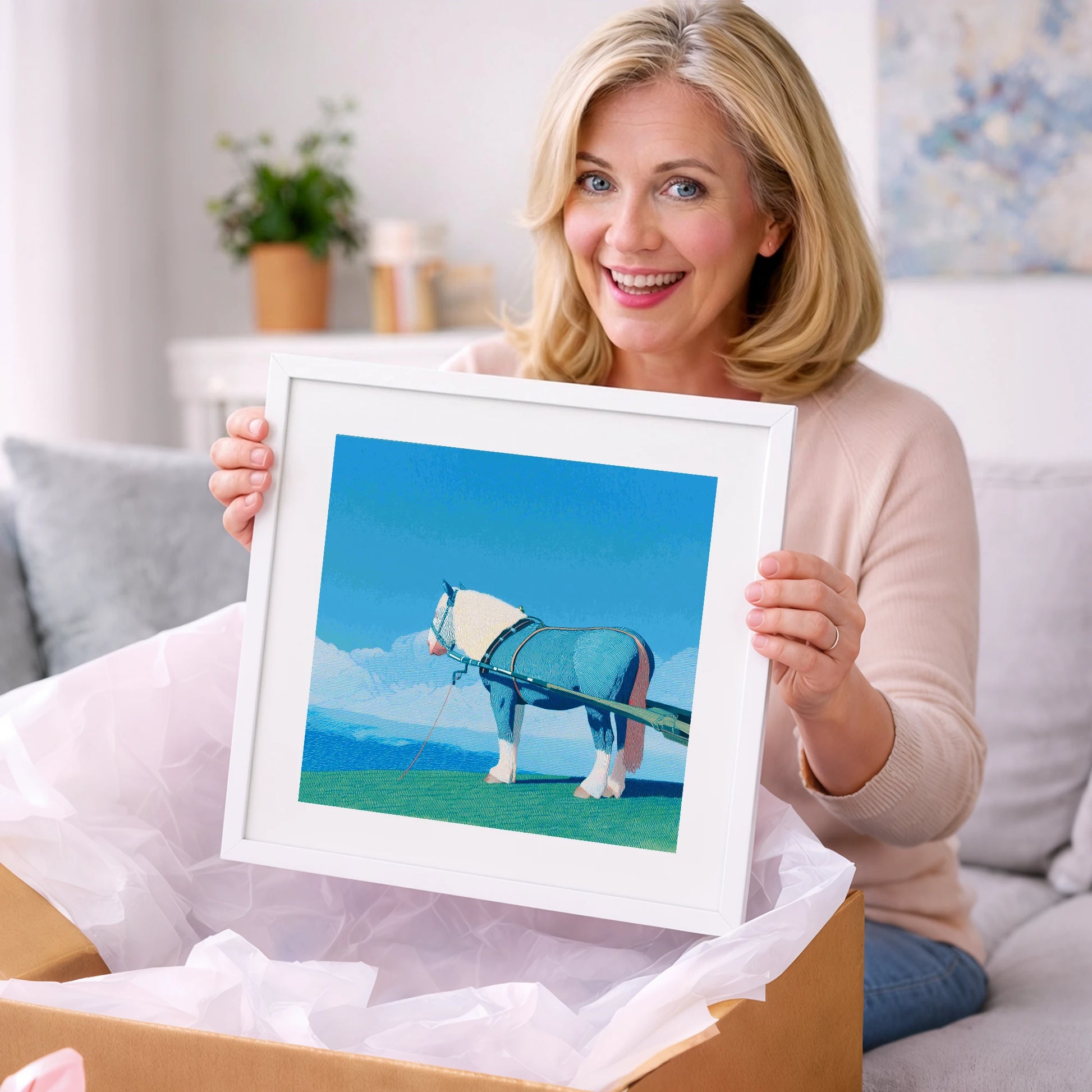Steadfast Horizon - working horse art gift idea for horse lovers