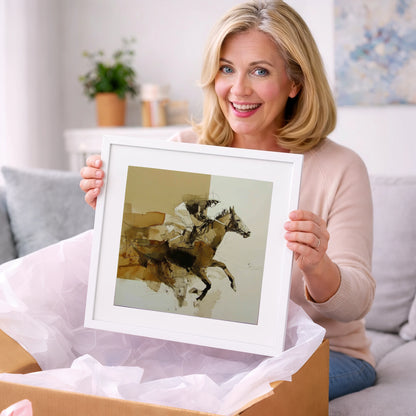 The Full Stretch - racing horse art gift idea for horse lovers