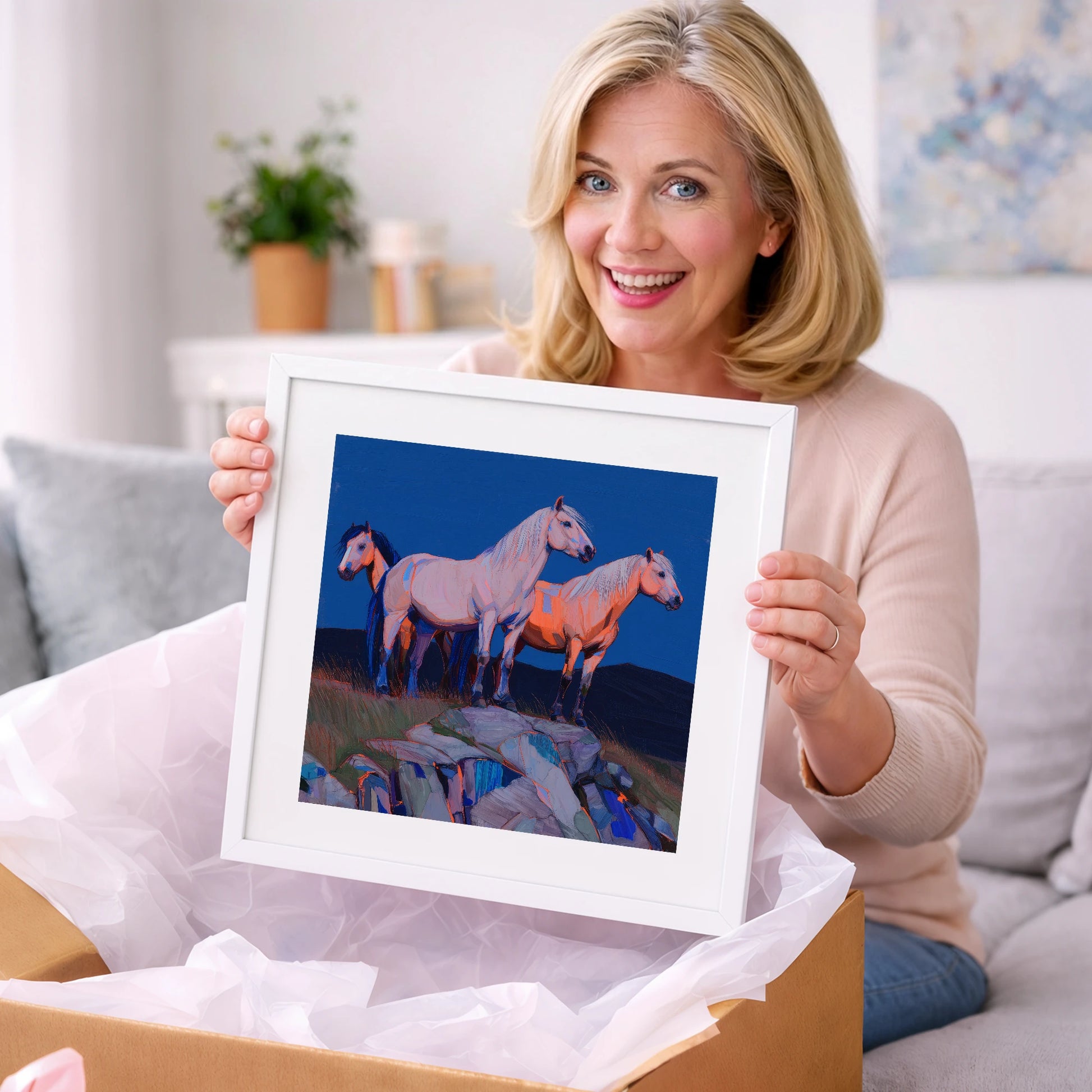 Vanguard of the Heights - horse landscape art gift idea for horse lovers