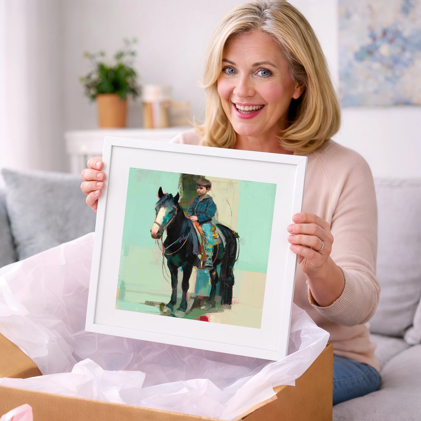The Quiet Partnership - horse & rider art gift idea for horse lovers
