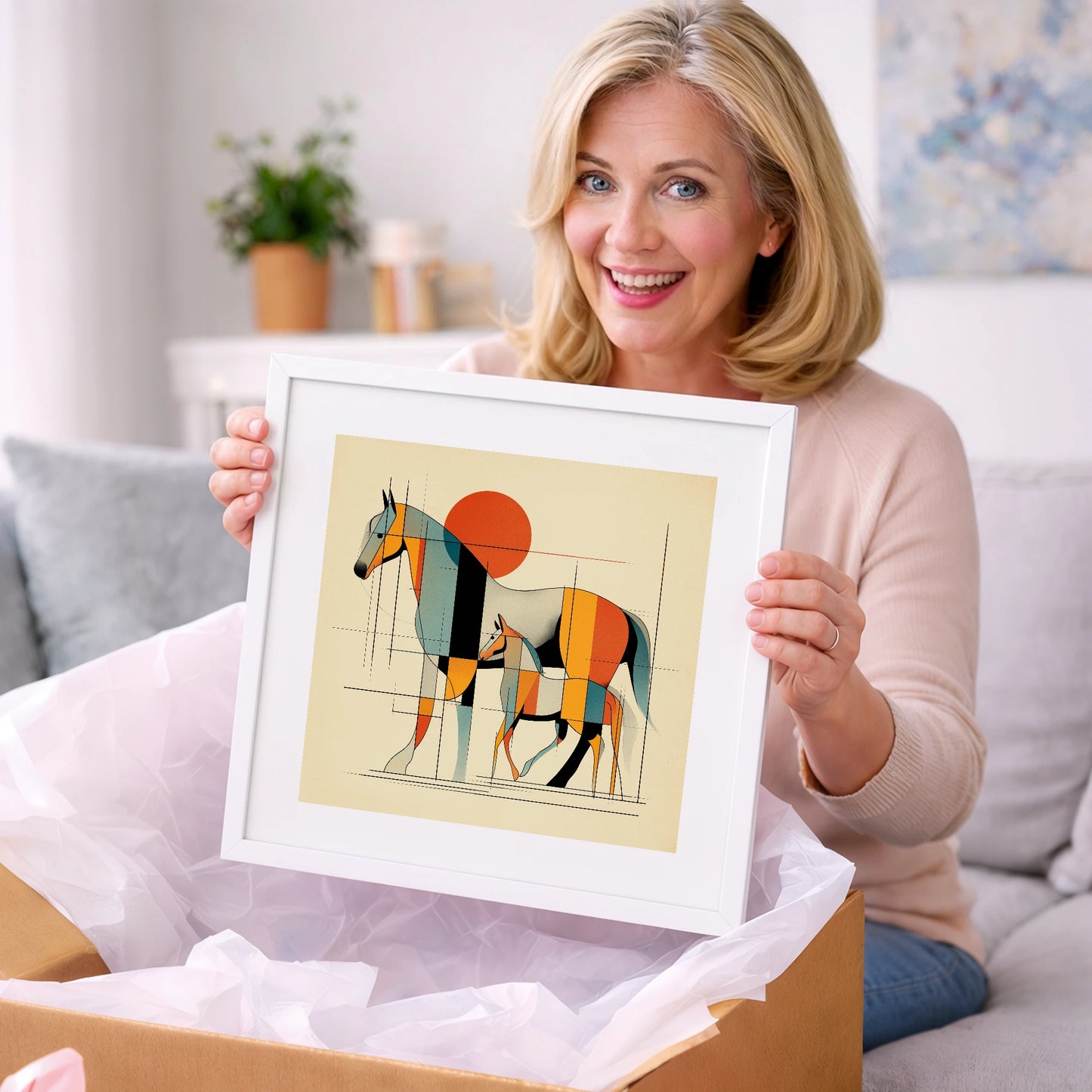 Harmony in Form - mare & foal art gift idea for horse lovers