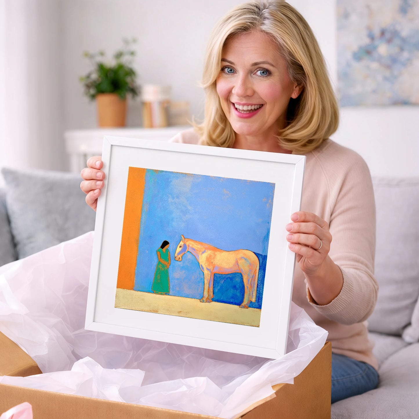 Silent Understanding - horse & rider art gift idea for horse lovers