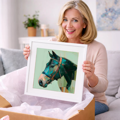 The Midnight Bridle - horse portrait art gift idea for horse lovers