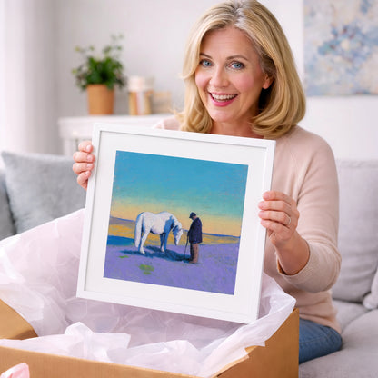The Silent Bond - horse & rider art gift idea for horse lovers
