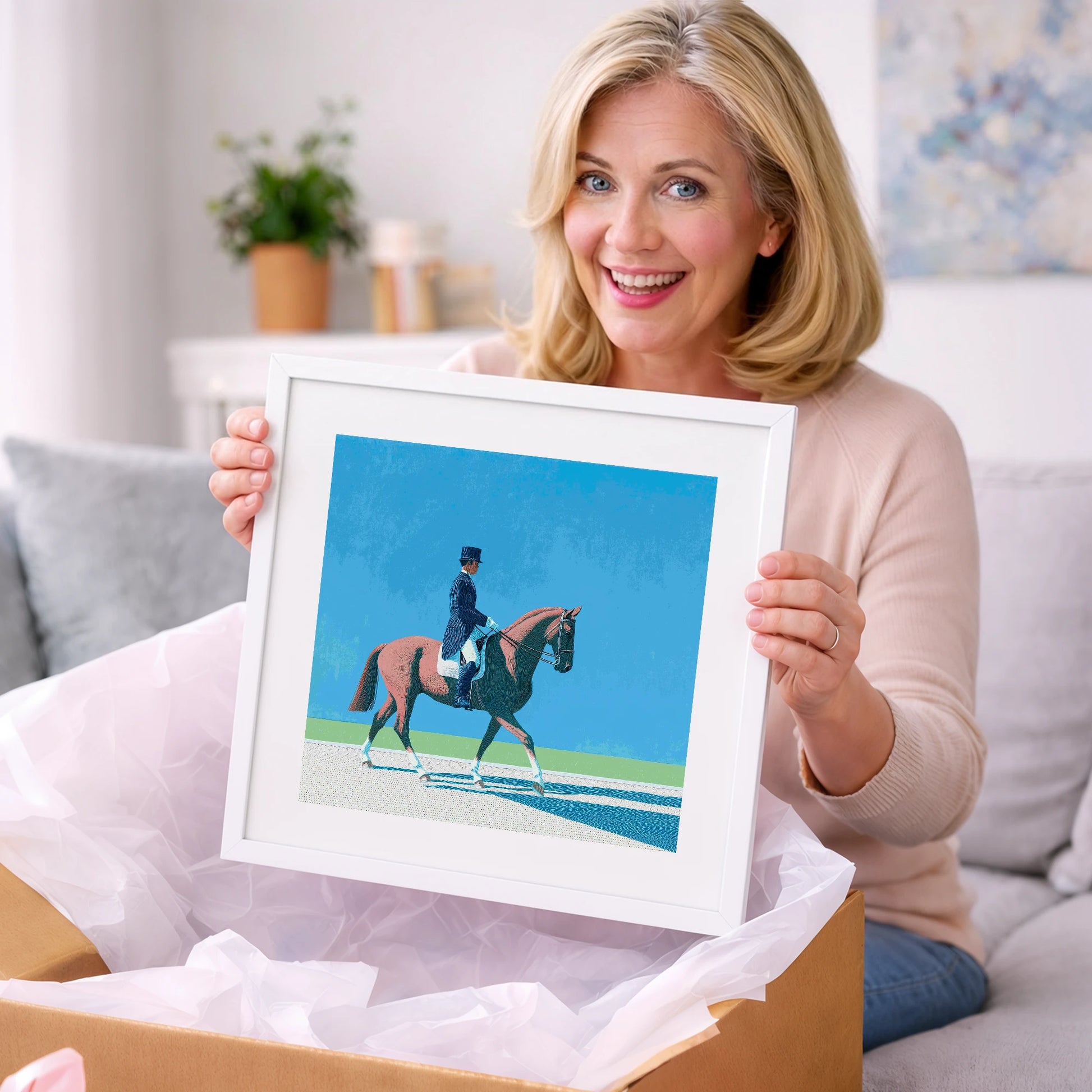 Collected Harmony - dressage horse art gift idea for horse lovers