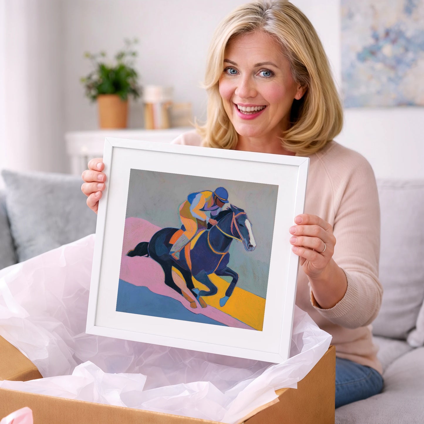 Colour of the Chase - racing horse art gift idea for horse lovers
