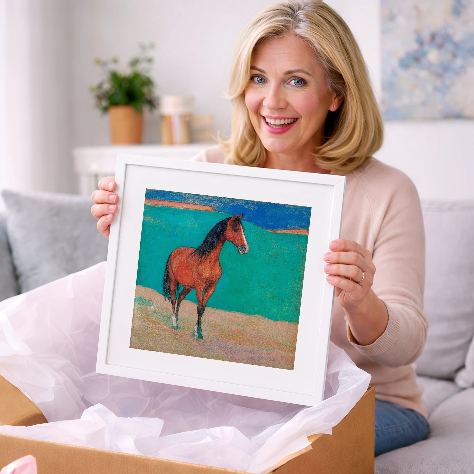 Radiant Chestnut Profile - horse breed art gift idea for horse lovers