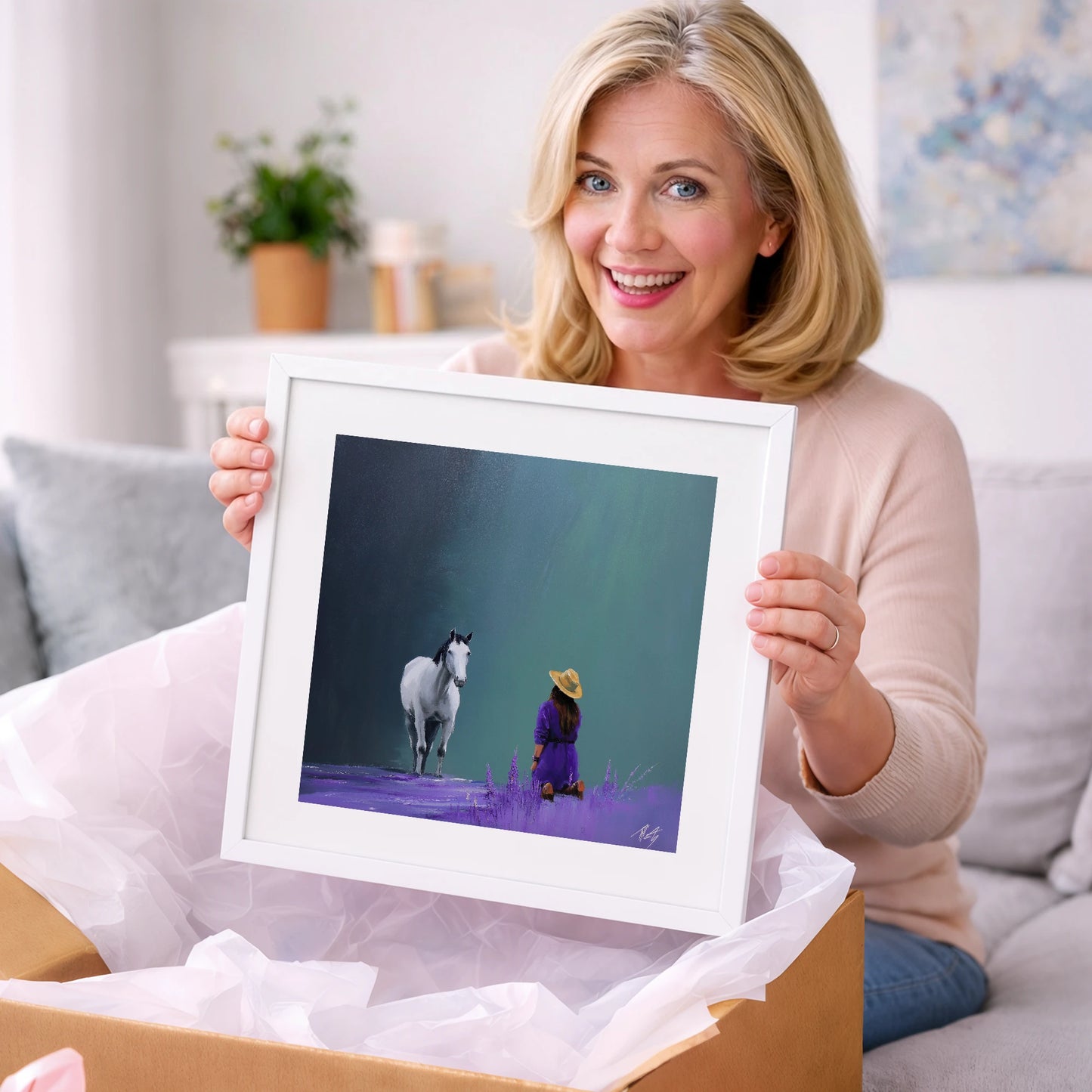 Silent Communion - horse & rider art gift idea for horse lovers