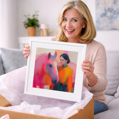 A Vivid Bond - horse & rider art gift idea for horse lovers
