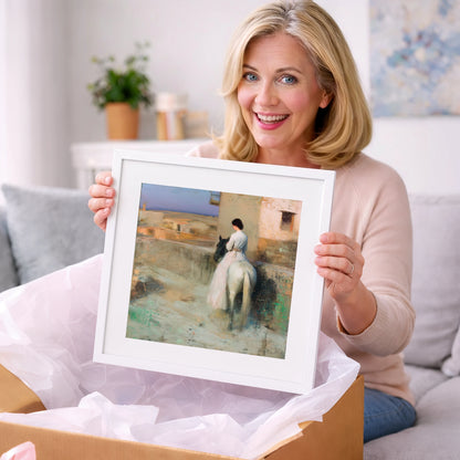 Distant Horizons - horse & rider art gift idea for horse lovers