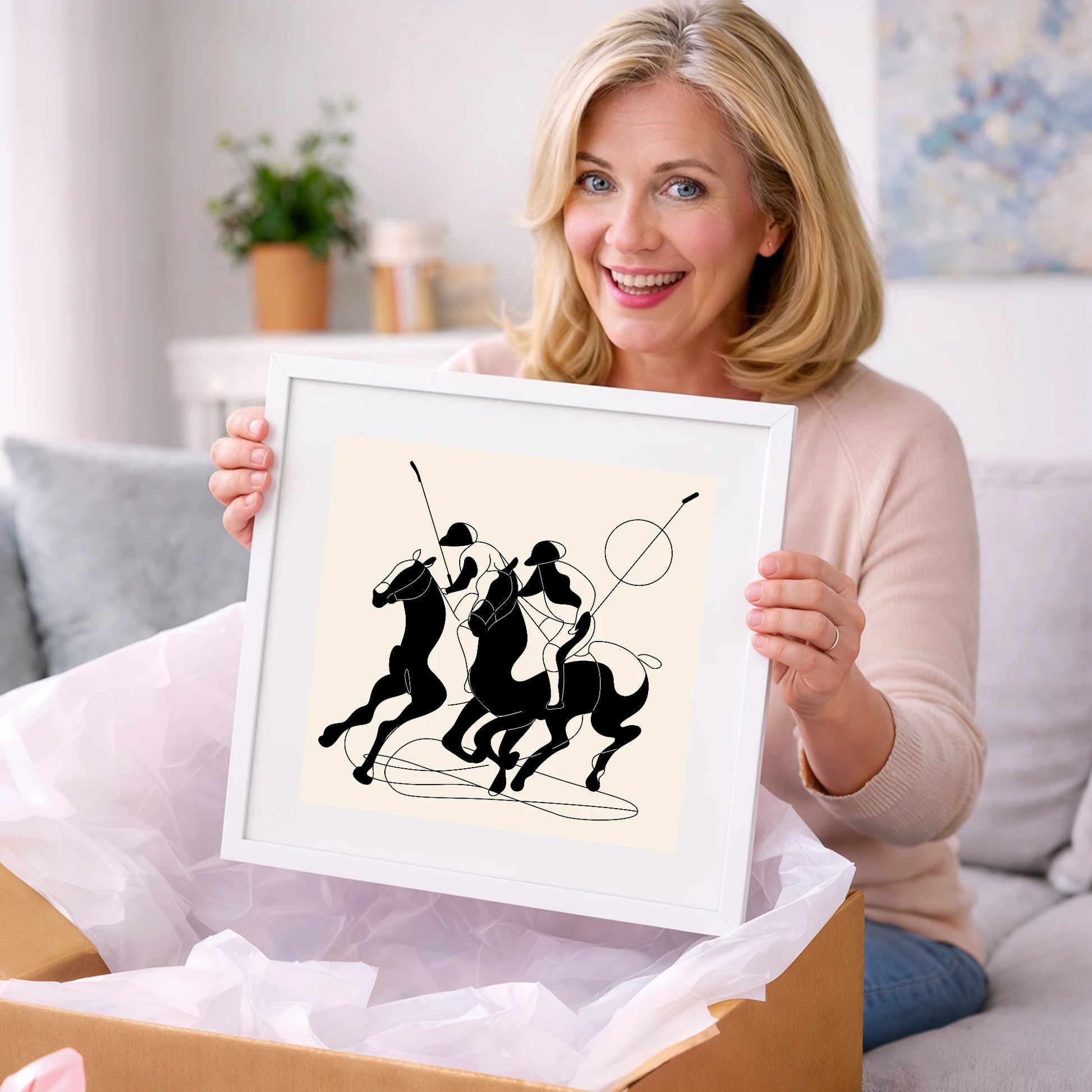 High Goal Dynamics - polo horse art gift idea for horse lovers