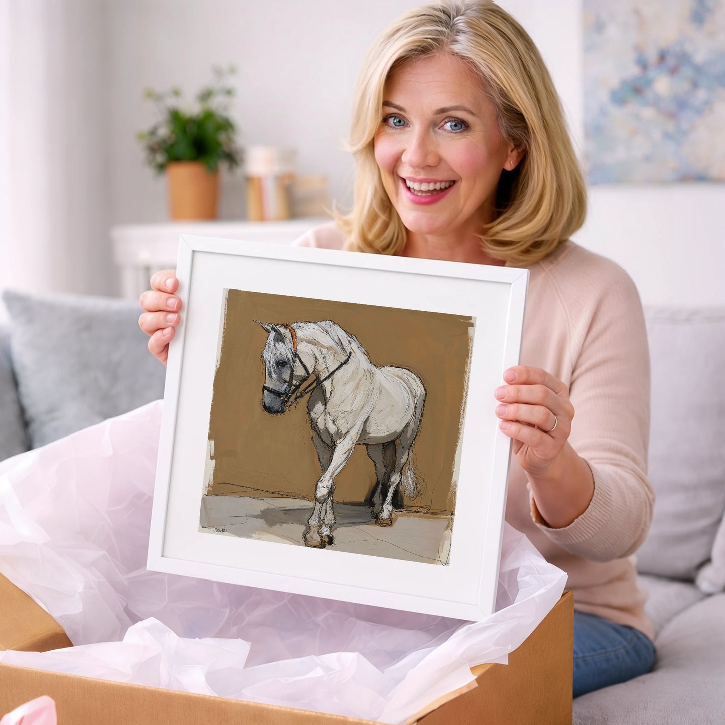 Quiet Contemplation - horse portrait art gift idea for horse lovers