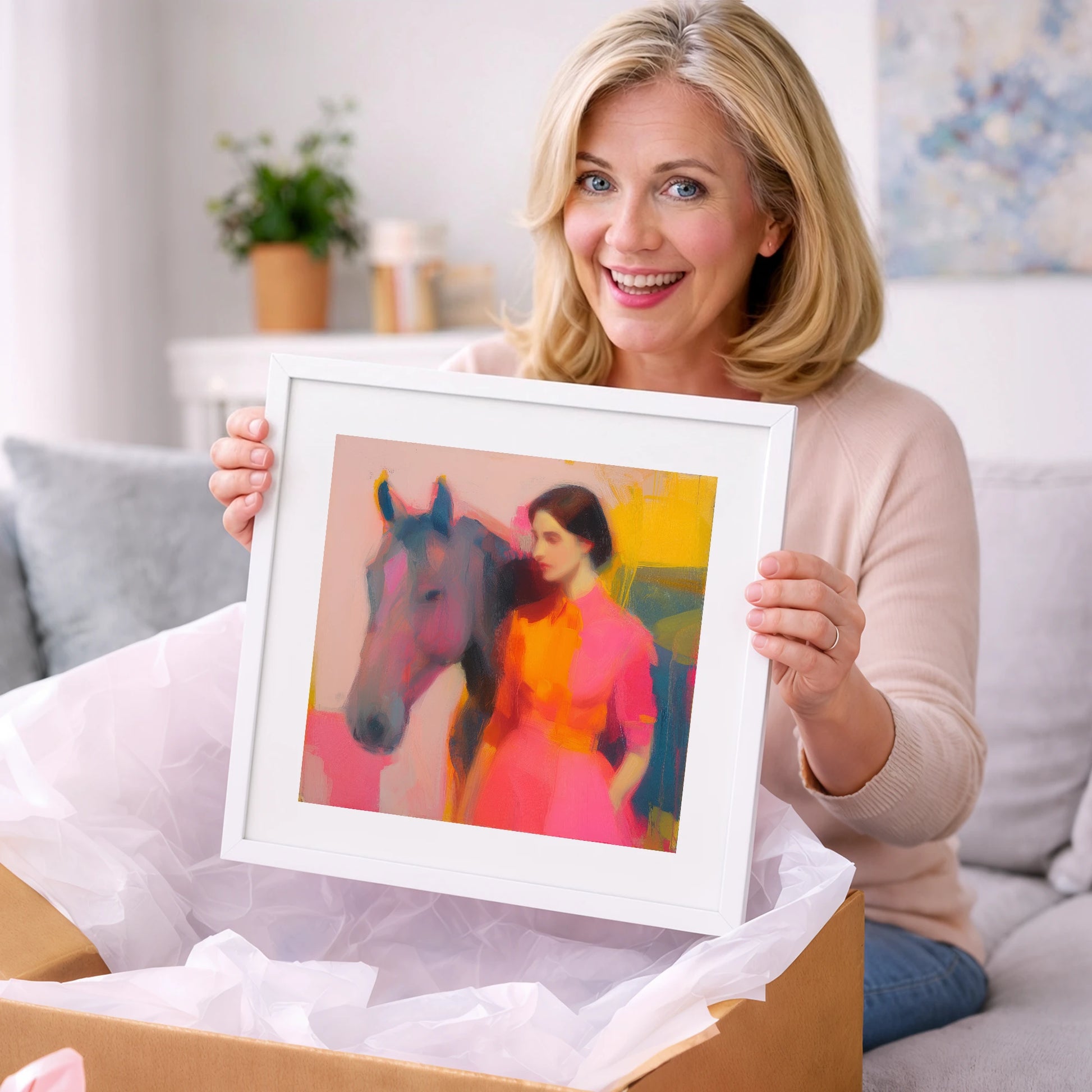 The Vivid Connection - horse & rider art gift idea for horse lovers