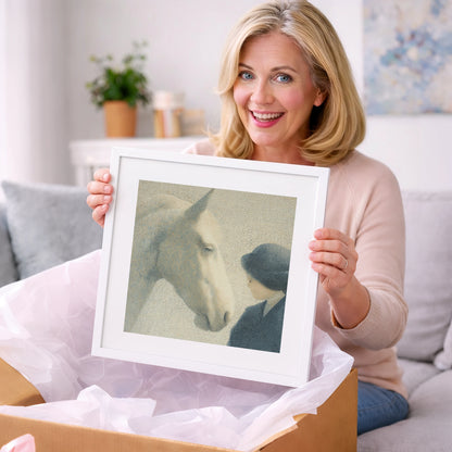 The Quiet Bond - horse & rider art gift idea for horse lovers