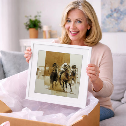 The Final Furlong - racing horse art gift idea for horse lovers