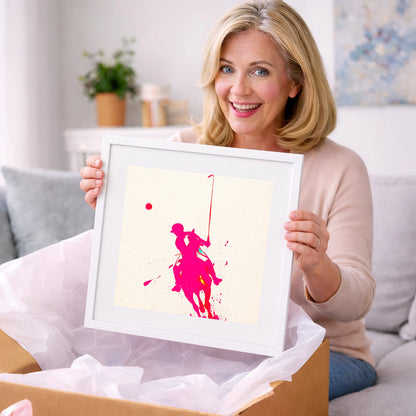 Vivid Polo Strike - polo horse art gift idea for horse lovers