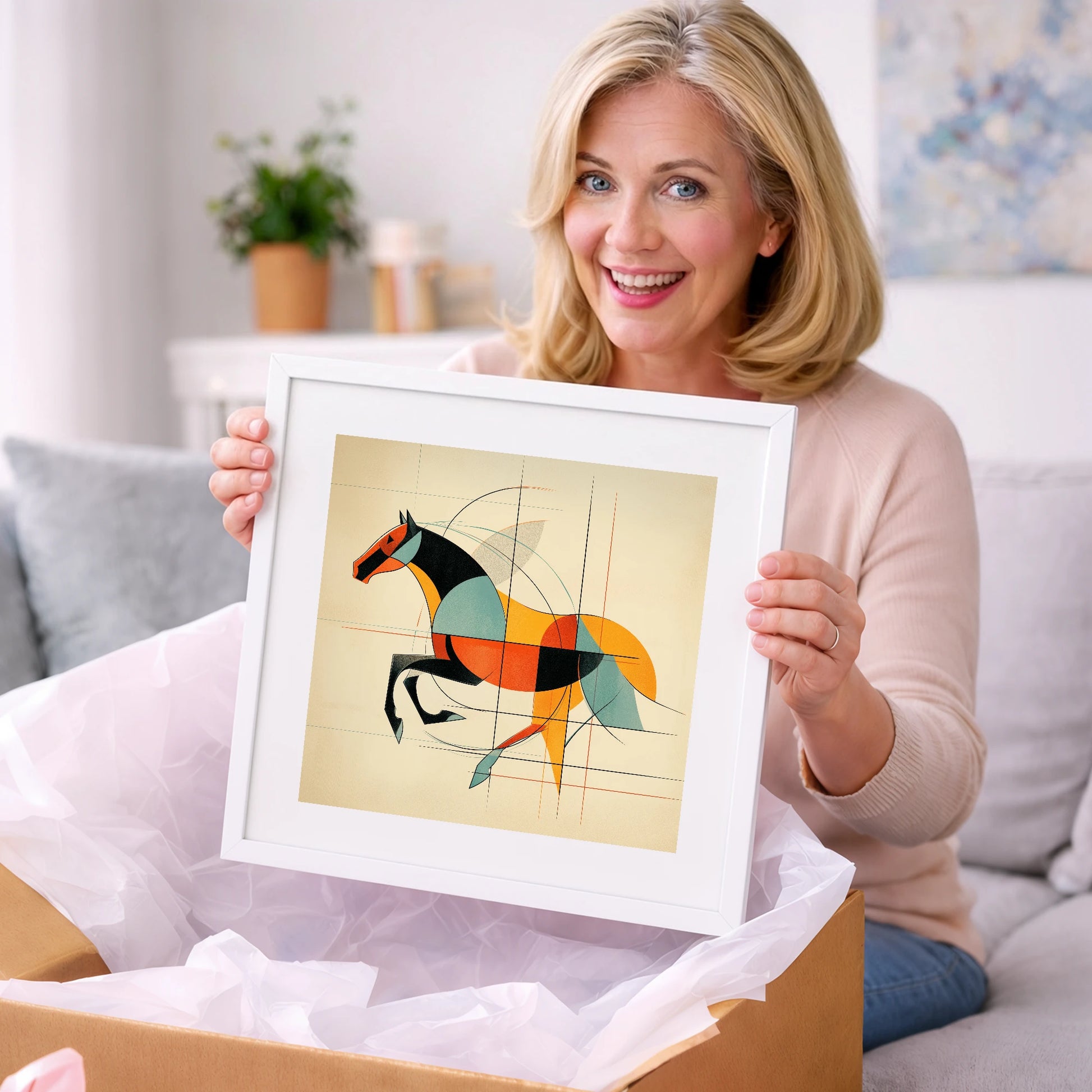 Rhythm in Motion - racing horse art gift idea for horse lovers