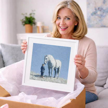 A Quiet Trust - horse & rider art gift idea for horse lovers