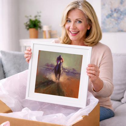 The Final Furlong - racing horse art gift idea for horse lovers