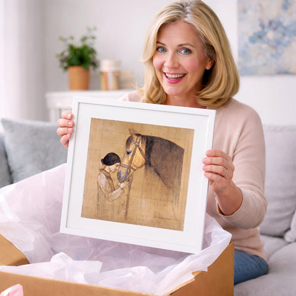 The Silent Bond - horse & rider art gift idea for horse lovers