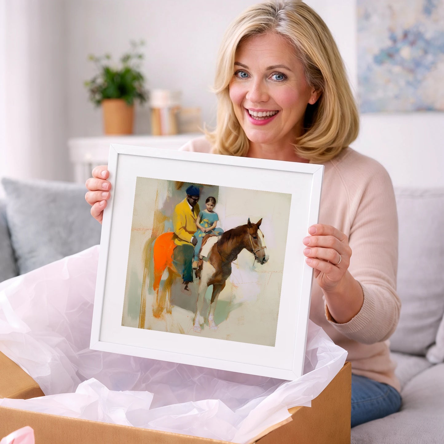 Shared Journey - horse & rider art gift idea for horse lovers