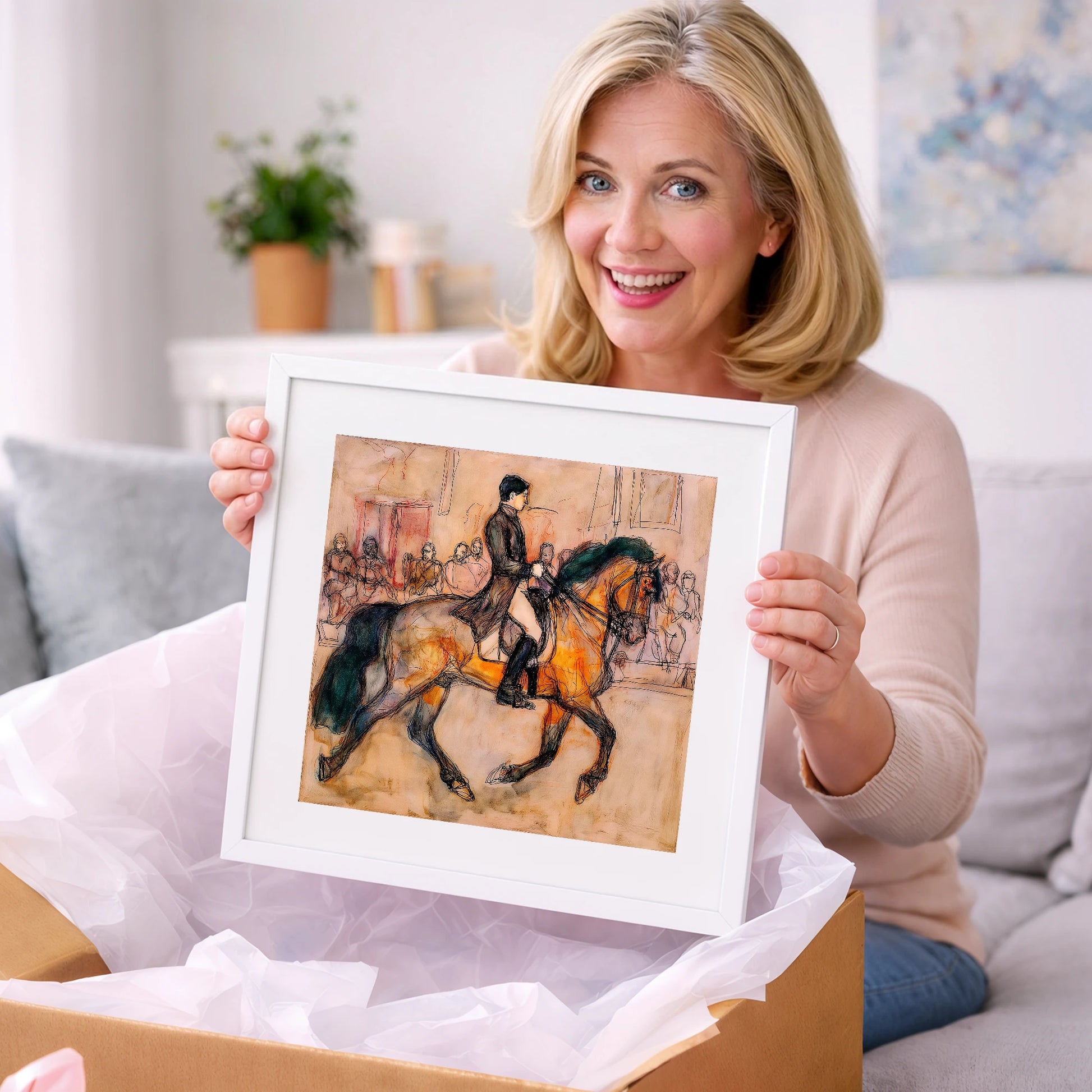 Classical Cadence - dressage horse art gift idea for horse lovers