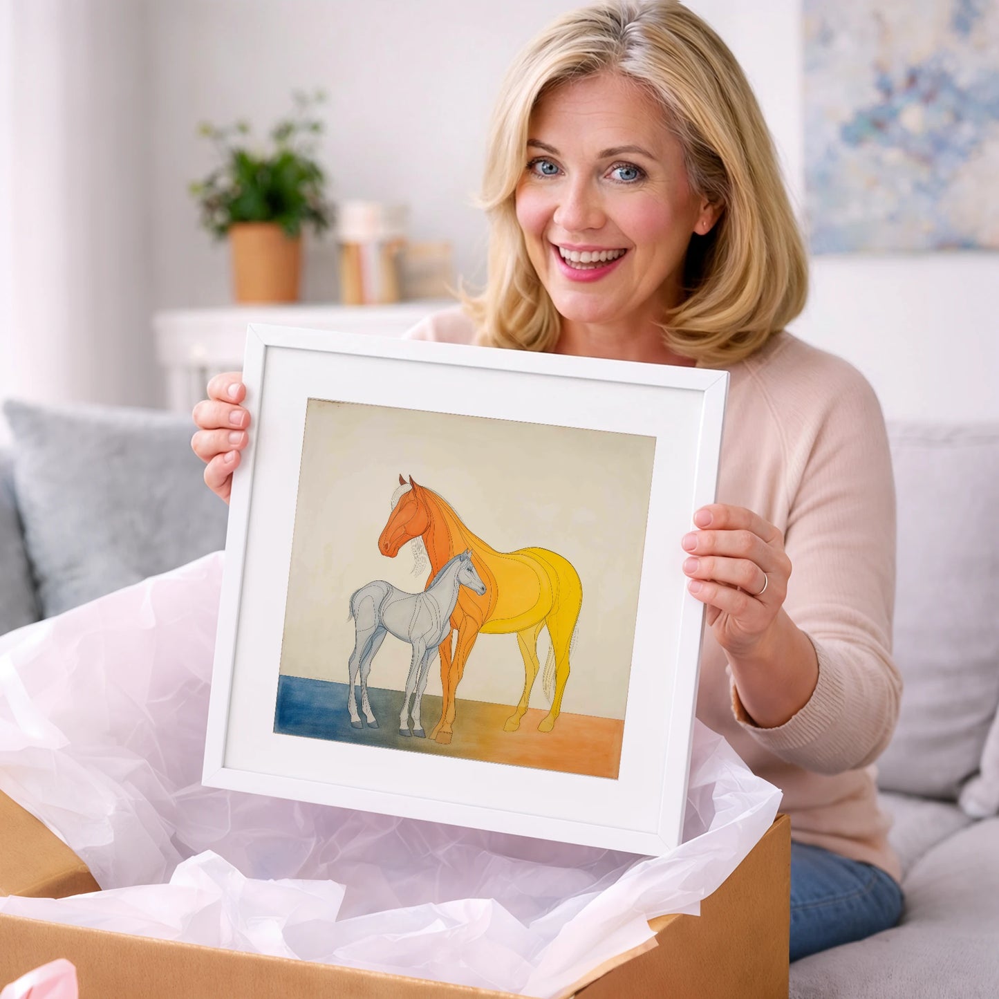 Radiant Lineage - mare & foal art gift idea for horse lovers