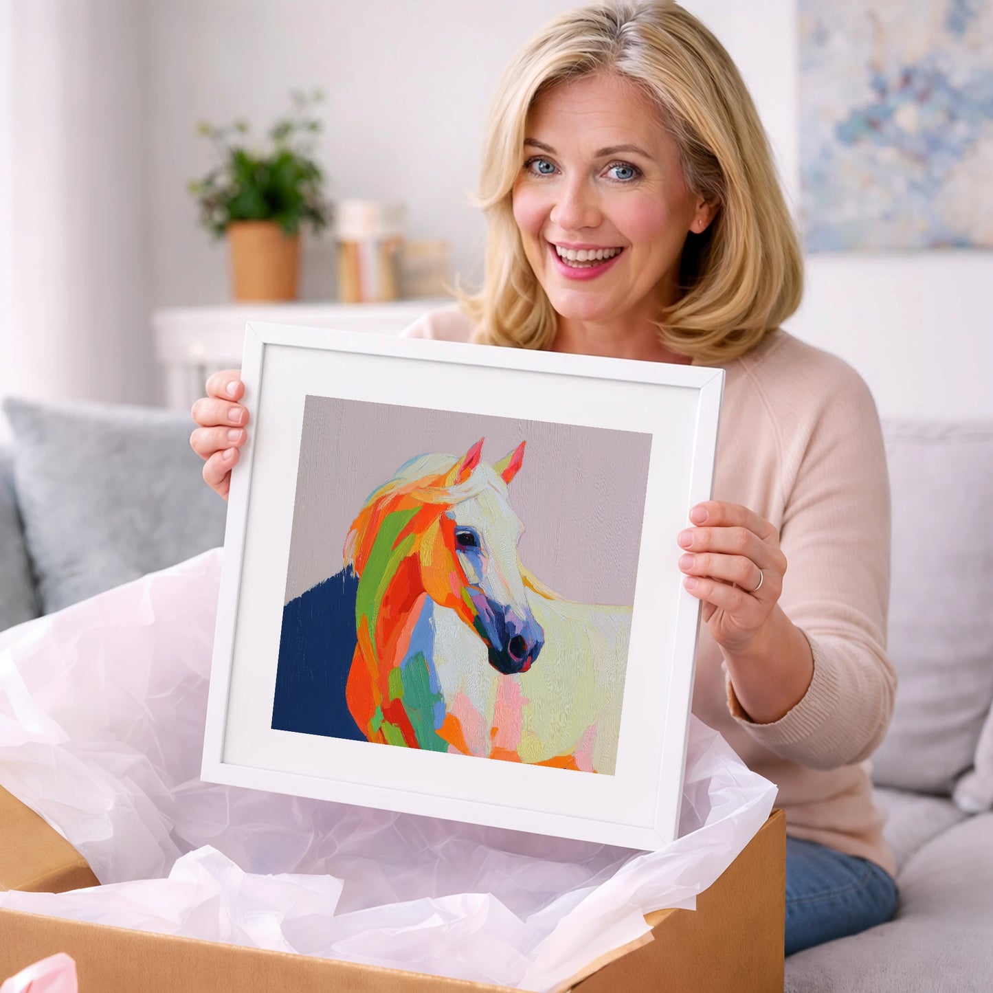 Vivid Equine Profile - horse breed art gift idea for horse lovers