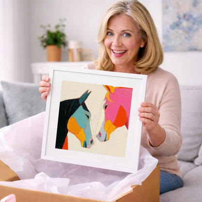Vivid Connection - horse portrait art gift idea for horse lovers