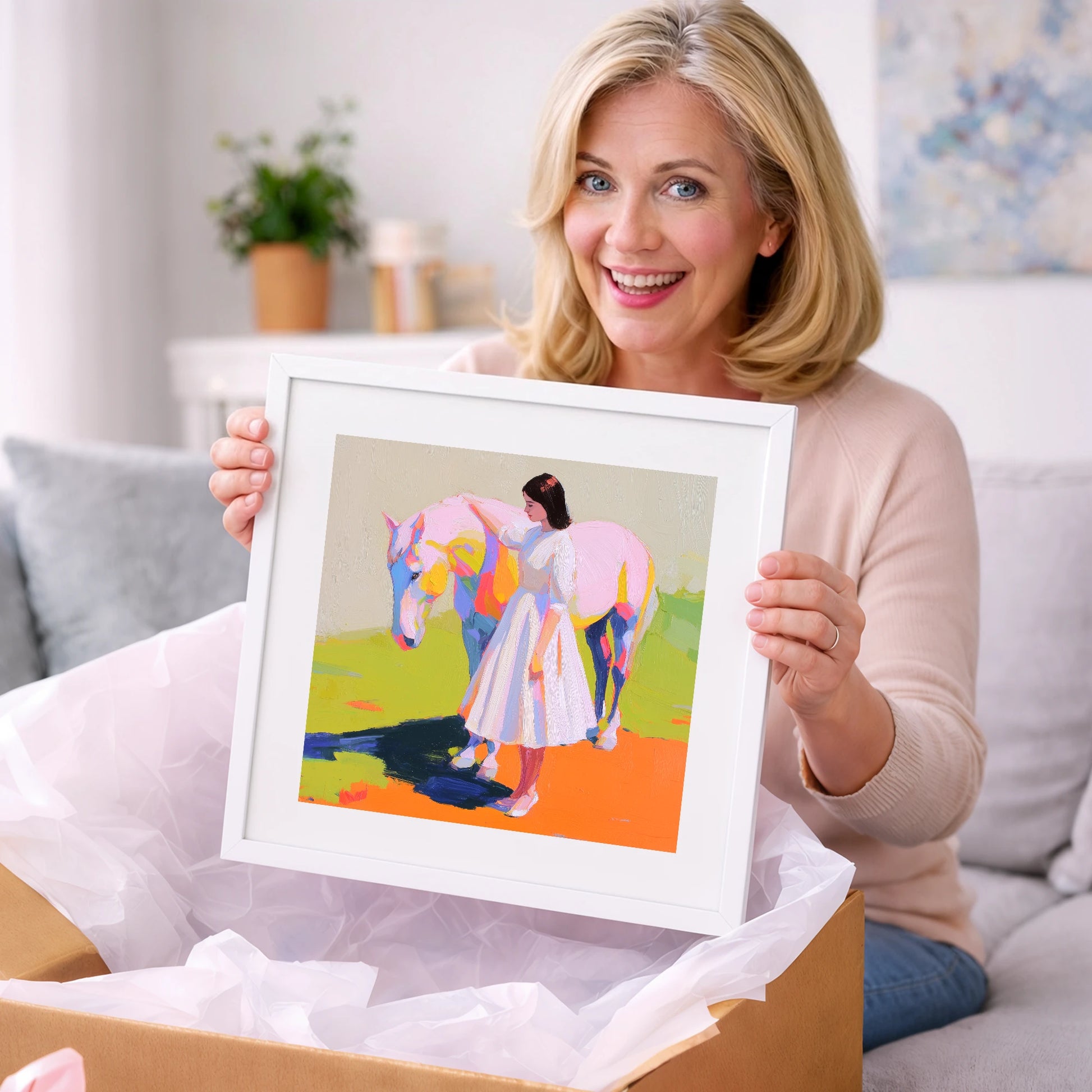 Radiant Connection - horse & rider art gift idea for horse lovers