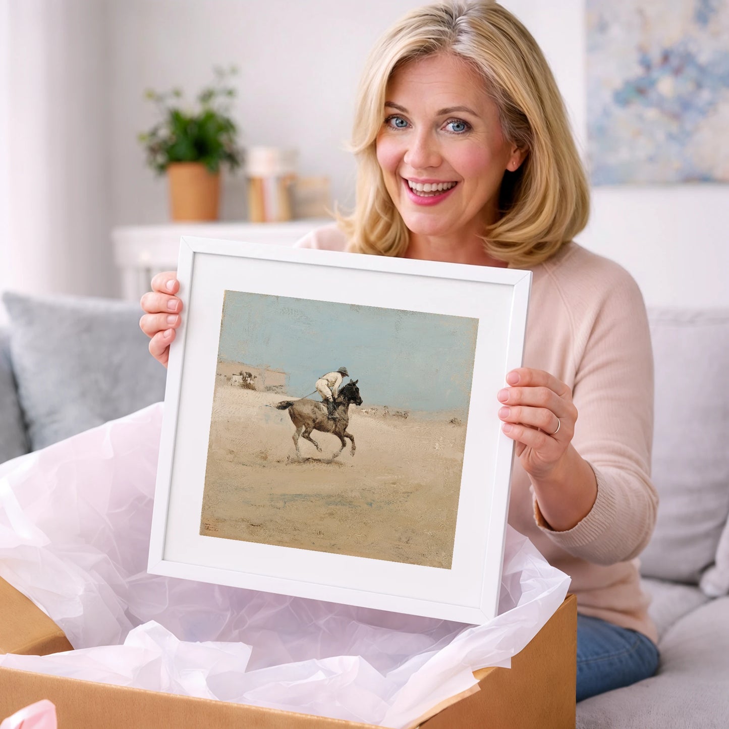 The Morning Gallop - racing horse art gift idea for horse lovers