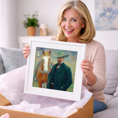 The Western Horseman - western horse art gift idea for horse lovers