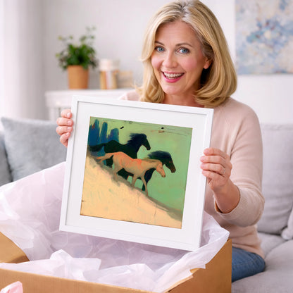 Shadows in the Sage - wild horses art gift idea for horse lovers