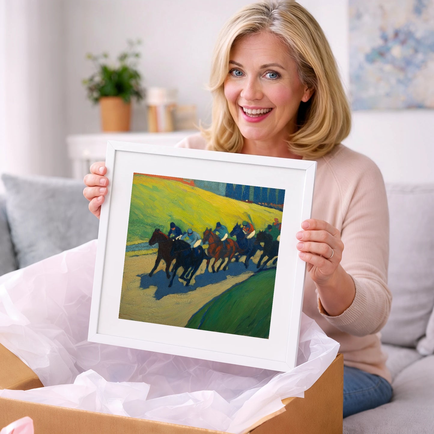The Final Furlong - racing horse art gift idea for horse lovers