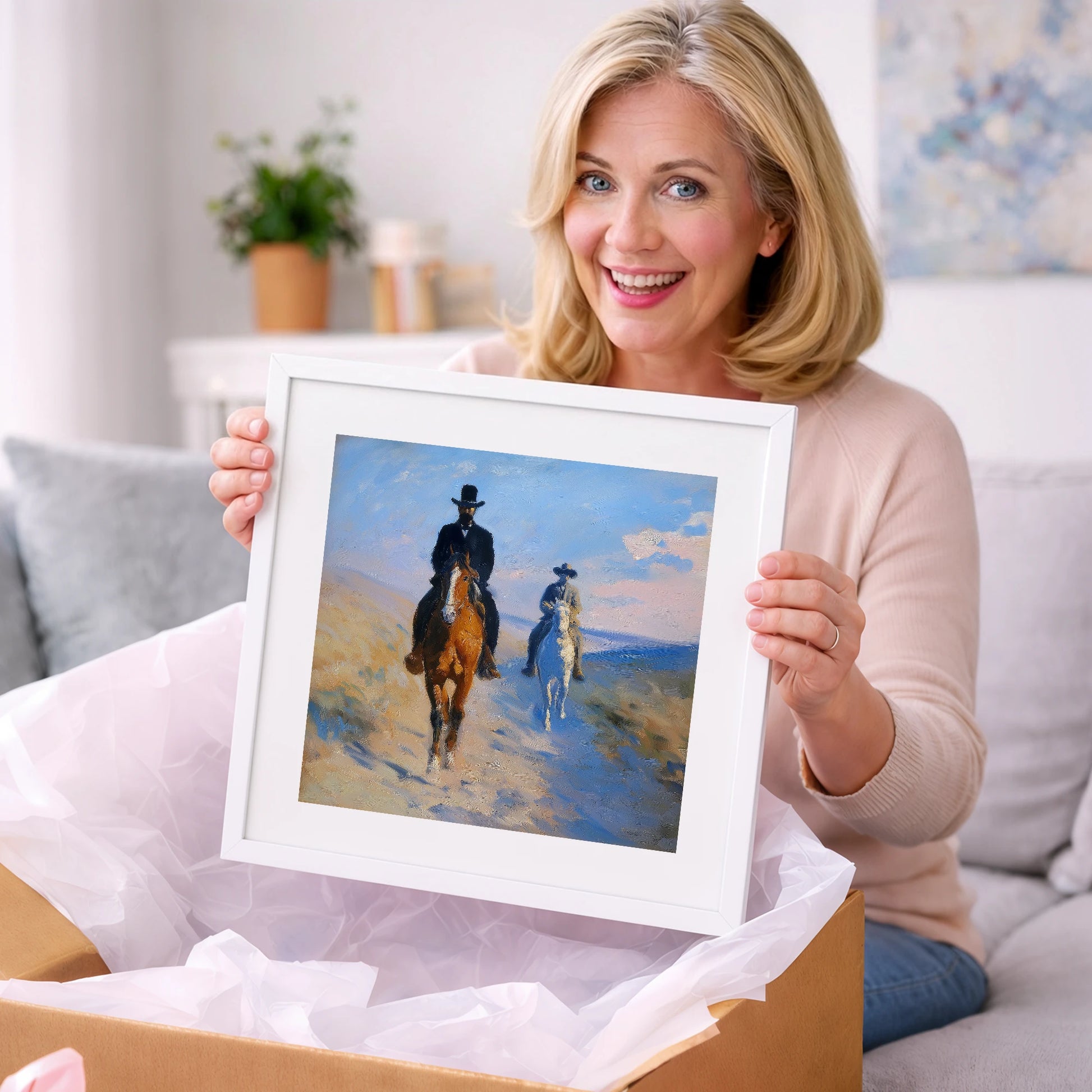 Shadows on the Plains - western horse art gift idea for horse lovers