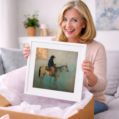 The Quiet Frontier - western horse art gift idea for horse lovers