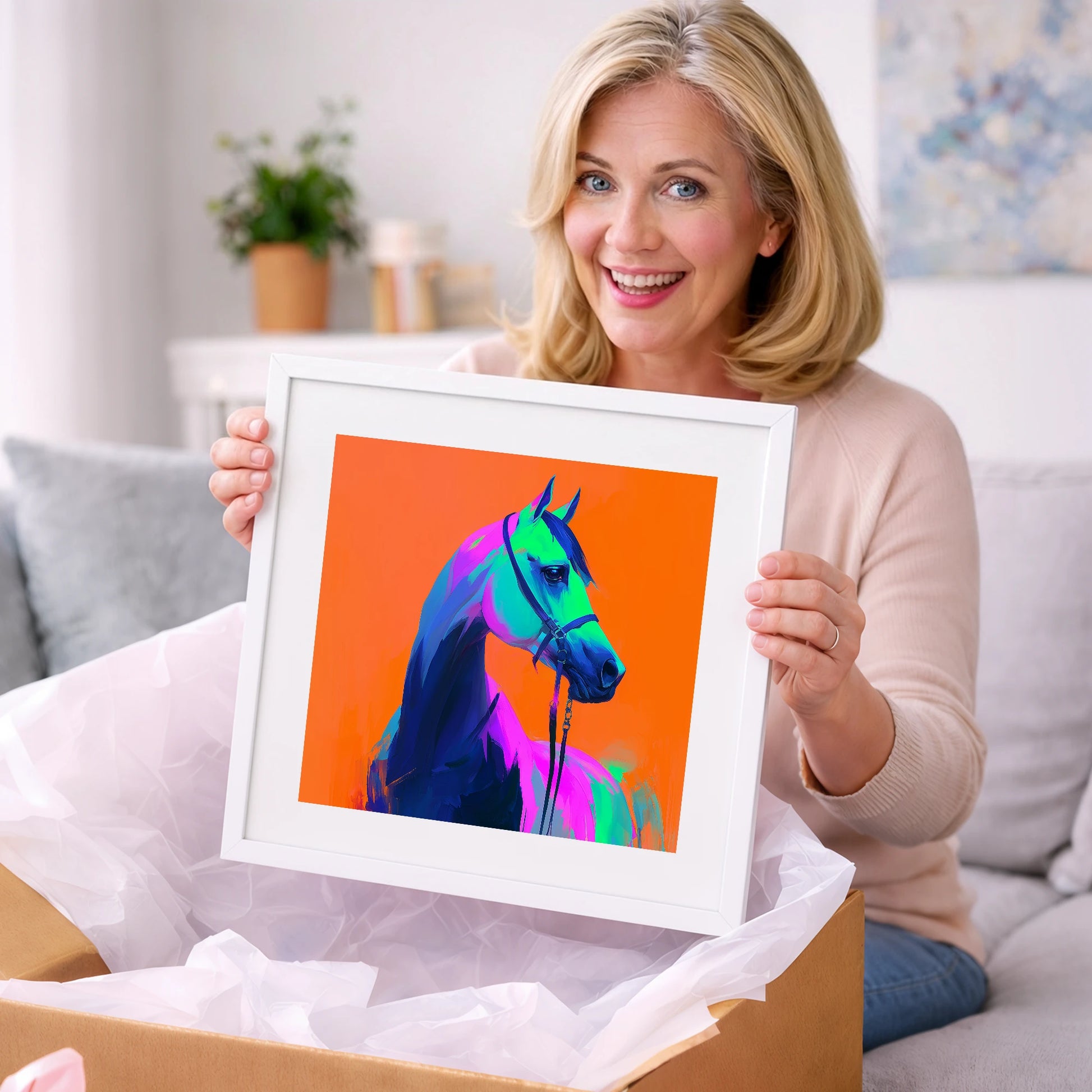 Technicolour Arabian - horse breed art gift idea for horse lovers