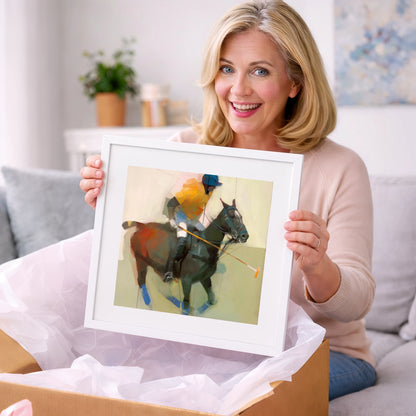 The Offside Drive - polo horse art gift idea for horse lovers