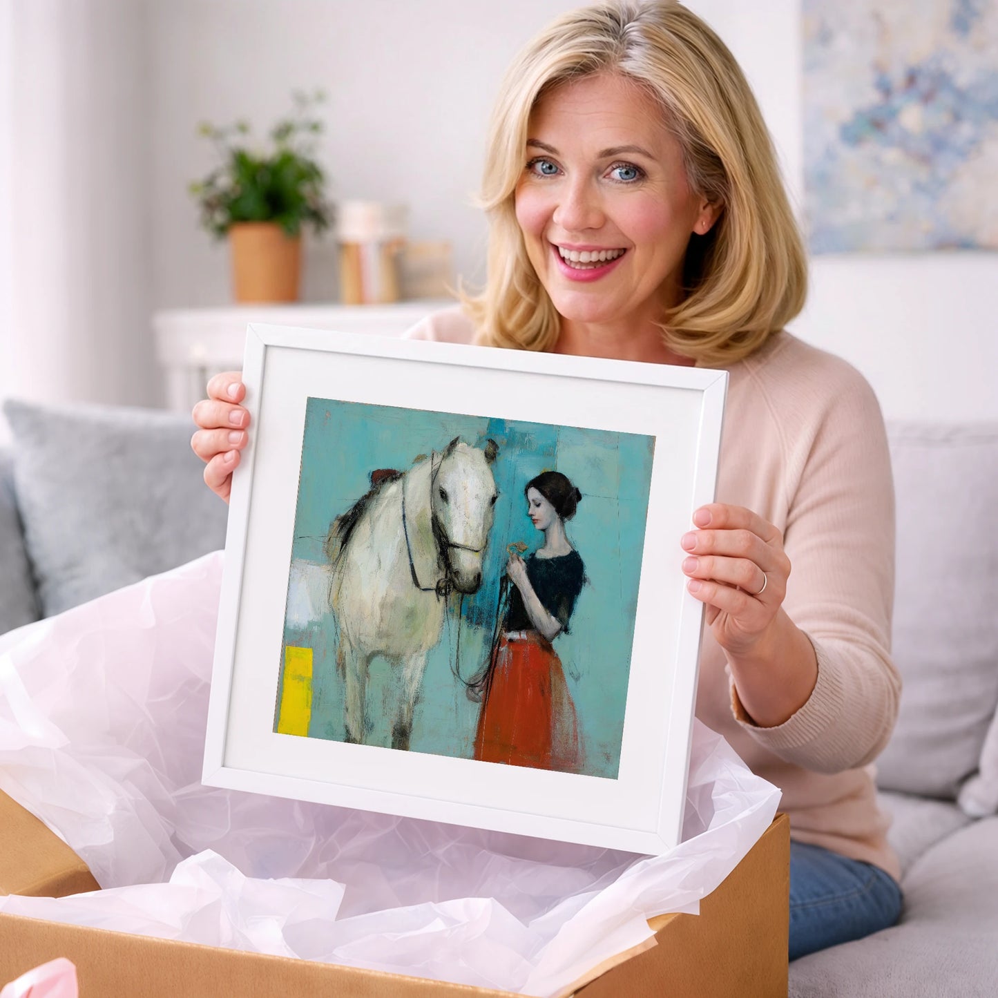 Silent Understanding - horse & rider art gift idea for horse lovers
