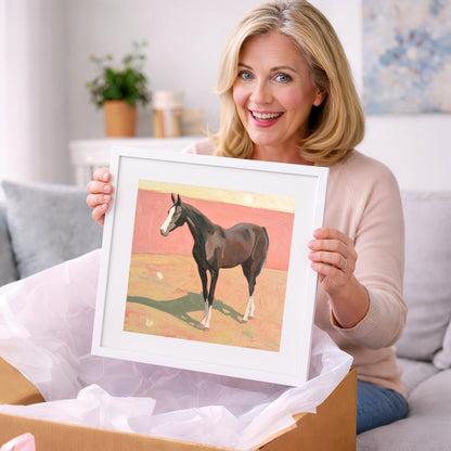 Quiet Grace in Pastel - horse breed art gift idea for horse lovers