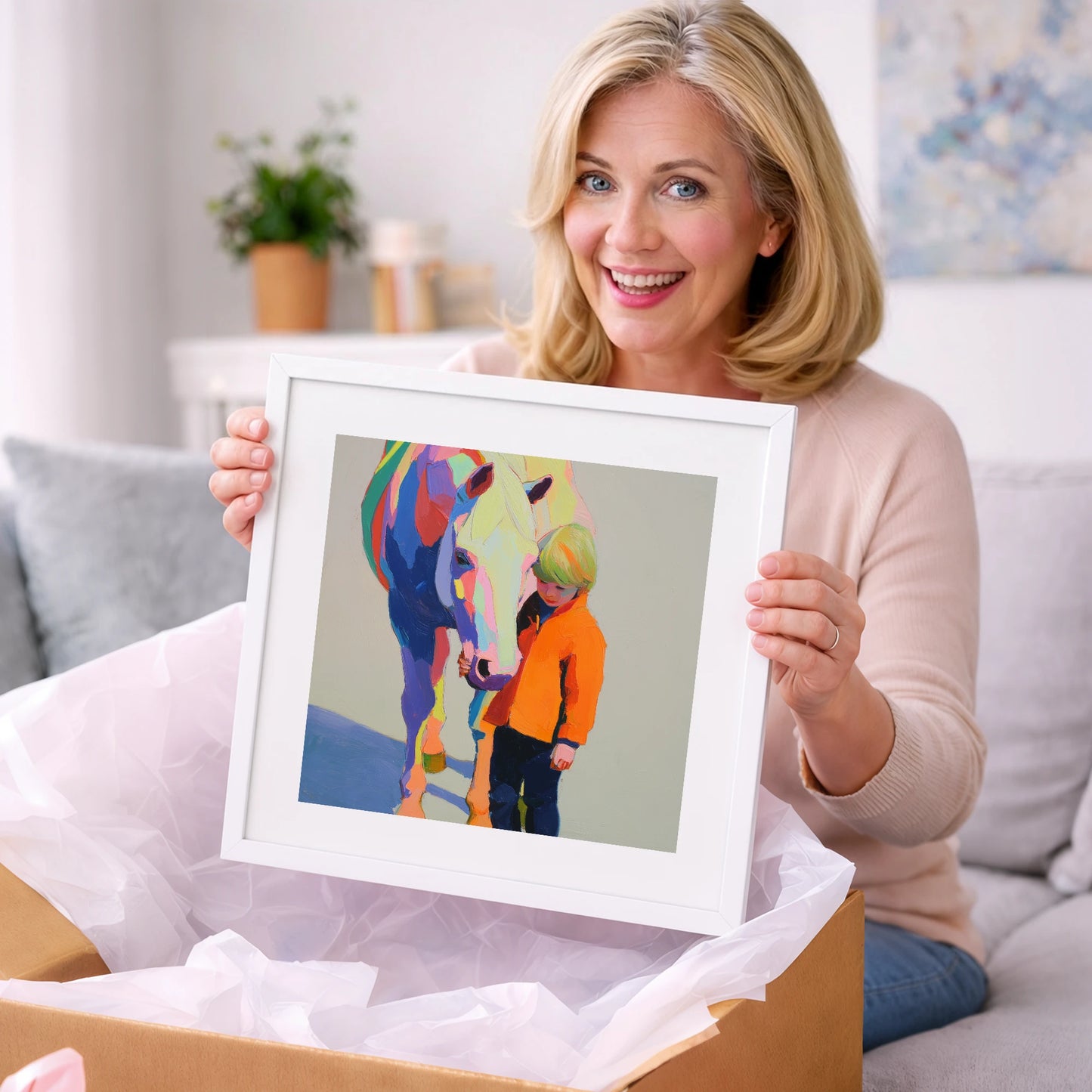 Radiant Bond - horse & rider art gift idea for horse lovers