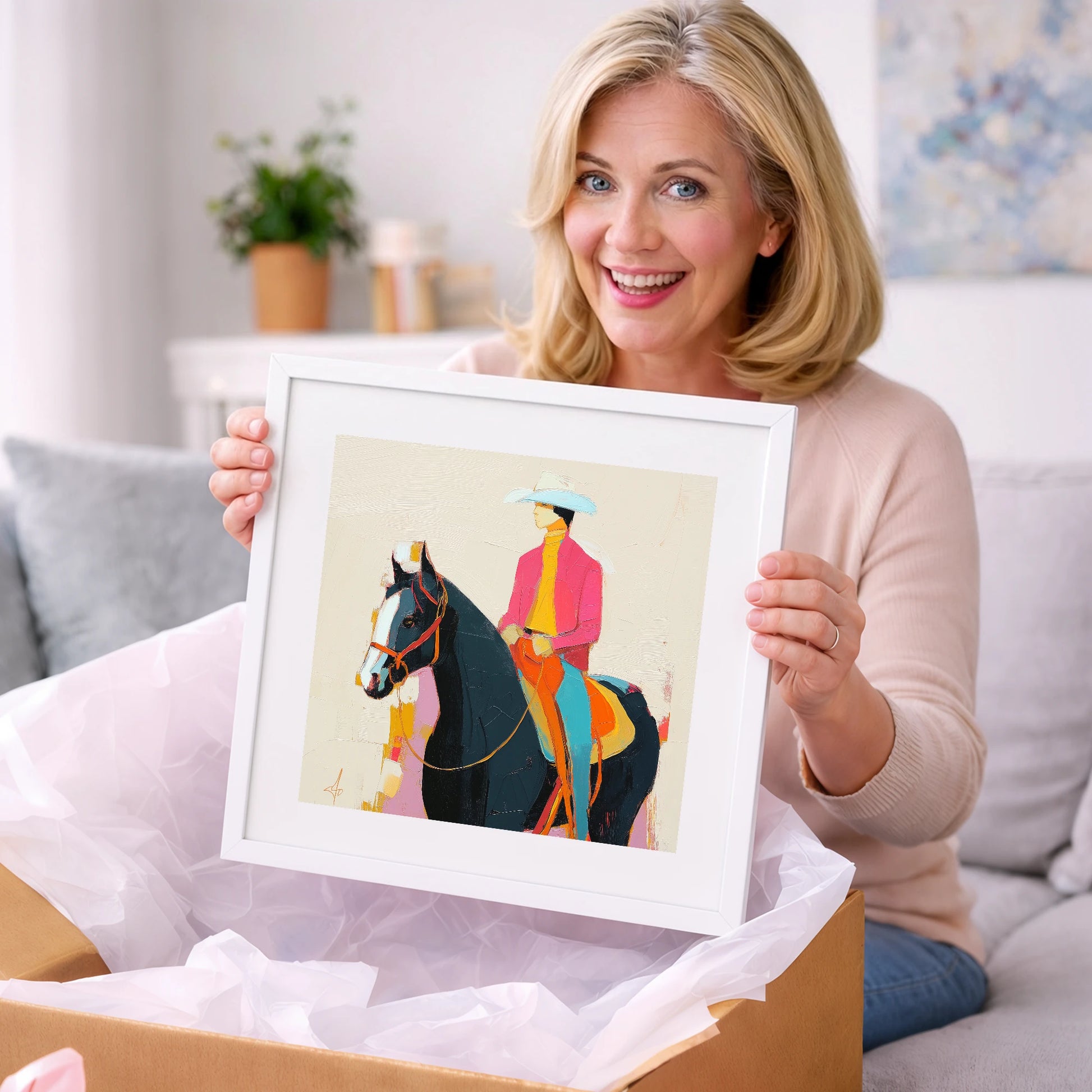 Vibrant Western Spirit - western horse art gift idea for horse lovers