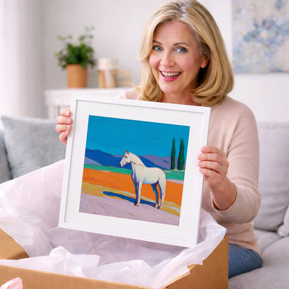 Radiant White Equine - horse breed art gift idea for horse lovers